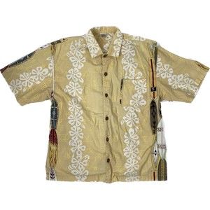 Vtg Hula Hula Girlz Mens Sz M Hawaiian Shirt